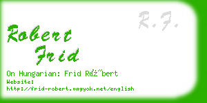 robert frid business card